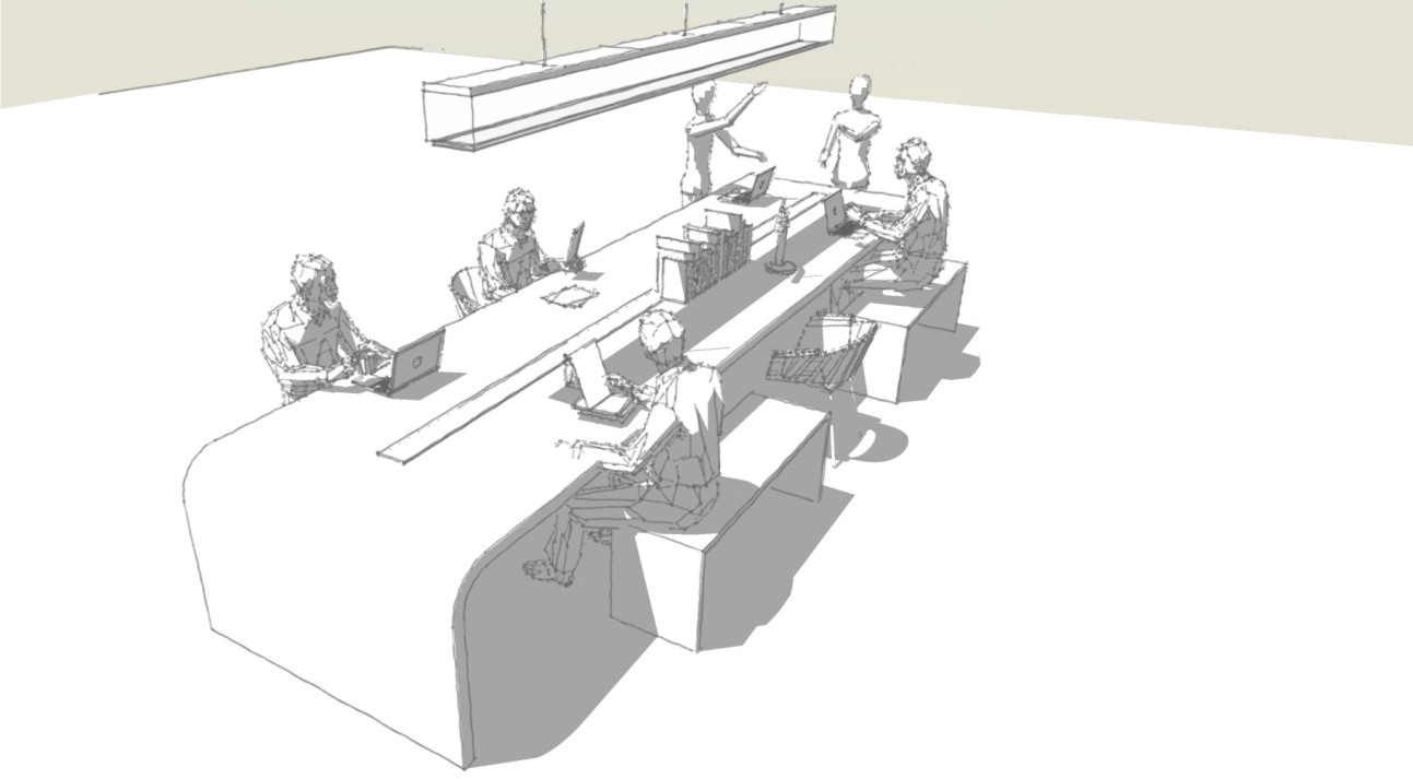 An alternate approach to office interior layout
